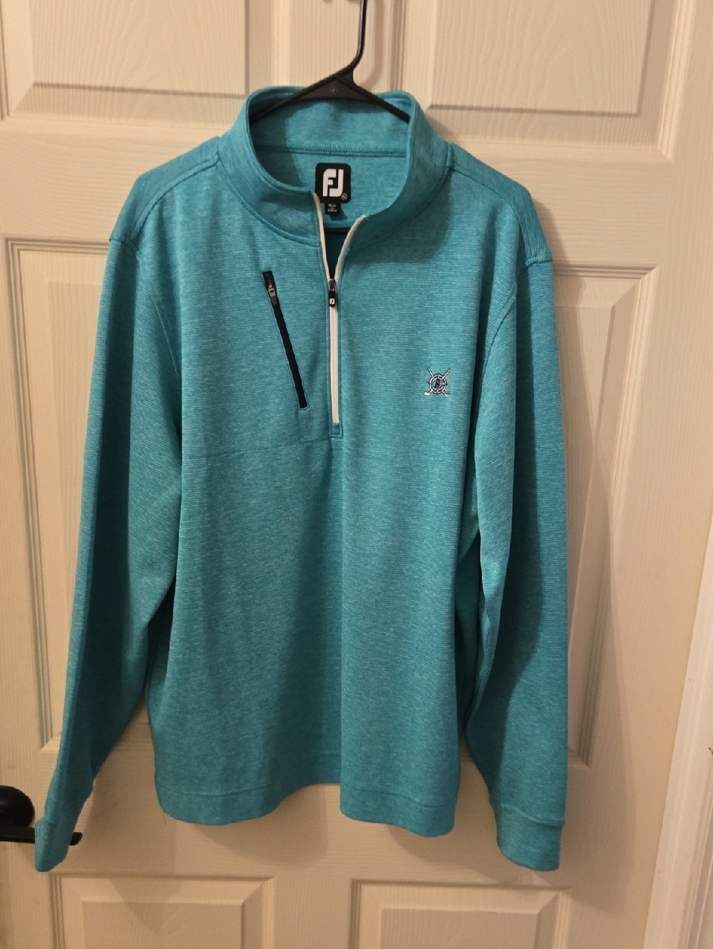 FootJoy Men’s Teal Quarter-Zip Golf Pullover